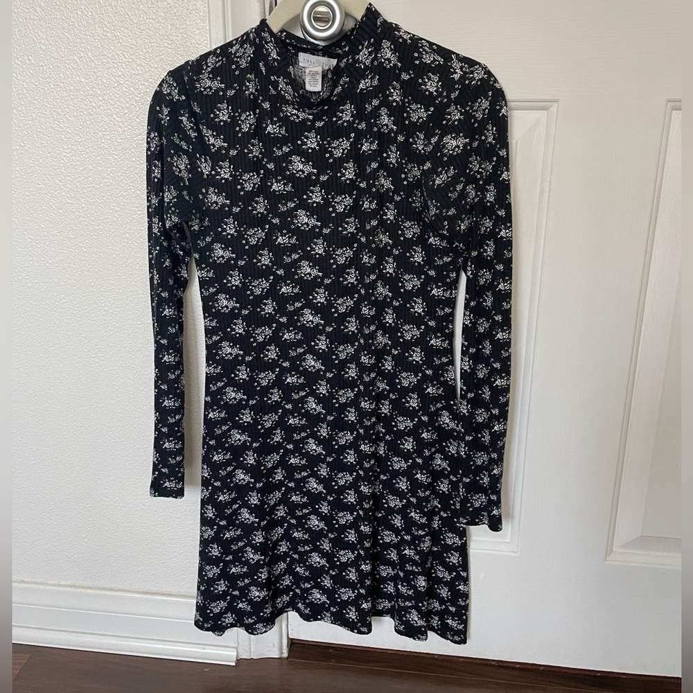 Full Tilt Mock Neck Long Sleeve Mini Dress